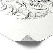 カバリエールキングチャールズスパニエル犬プリント |スケッチアート ポスター (角)