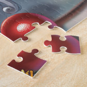 カバリエールキングチャールズスパニエル犬ベーキングクリスマス ジグソーパズル (側面)