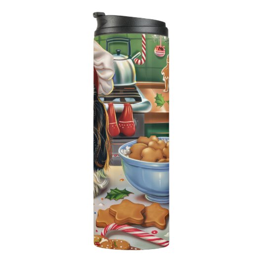 カバリエールキングチャールズスパニエル犬ベーキングクリスマス タンブラー (回転右)