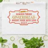 カバリエールキングチャールズスパニエル犬ベーキングジンジャーブレッド キッチンタオル (折り畳み)