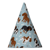 カバリエールキングチャールズスパニエル犬ポーズアンドボーンズ パーティーハット (右)