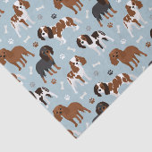 カバリエールキングチャールズスパニエル犬ポーズアンドボーンズ 薄葉紙 (詳細)