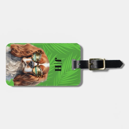 カバリエールキングチャールズスパニエル犬ラゲッジタグ ラゲッジタグ (正面横)