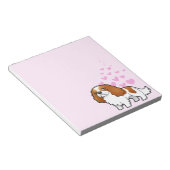 カバリエールキングチャールズスパニエル犬ラブ ノートパッド (アングル)