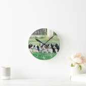 カバリエールキングチャールズスパニエル犬子犬 ラウンド壁時計 (ホーム)