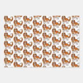 カバリエールキングチャールズスパニエル犬愛犬家 ラッピングペーパーシート (正面2)