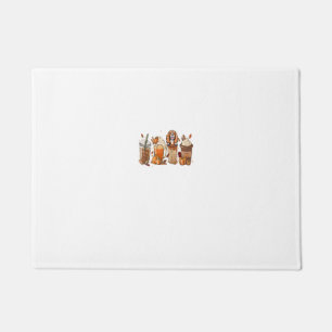 カバリエールキングチャールズスパニエル犬秋コーヒーハロウィー ドアマット