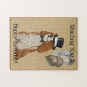 カバリエールキングチャールズスパニエル犬紳士誕生日 ジグソーパズル (横)