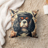 カバリエールキングチャールズスパニエル犬絵を描ズ クッション (ブランケット)