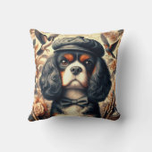 カバリエールキングチャールズスパニエル犬絵を描ズ クッション (裏面)