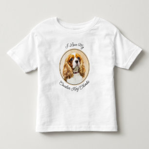カバリエールキングチャールズスパニエル犬絵画オリジナルズトゥ トドラーTシャツ
