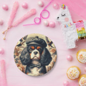 カバリエールキングチャールズスパニエル犬絵画ズ ペーパープレート (パーティー)