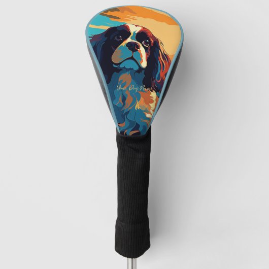 カバリエールキングチャールズスパニエル犬002 – ブルーノポックオープン ゴルフヘッドカバー (正面)