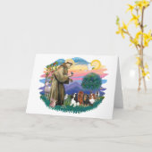 カバリエールキングチャールズスパニエル犬(4) カード (黄色い花)