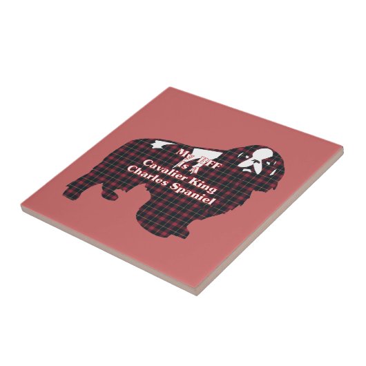 カバリエールキングチャールズスパニエル犬BFF タイル (側面)
