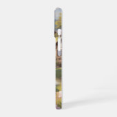 カバリエールキングチャールズトリコラーさくらんぼの花 iPhone 16ケース (左側面)