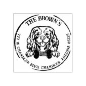 カバリエールキングチャールズドッグファミリー差出人住所 ラバースタンプ (インプリント)