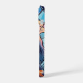 カバリエールキングチャールズパステルカラーズステンドグラス iPhone 15ケース (左側面)