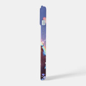 カバリエールキングチャールズパステルユニコーンレインボスカイ iPhone 15ケース (左側面)