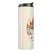 カバリエールキングチャールズパステルラインズコテージコア タンブラー (回転左)