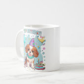 カバリエールキングチャールズパステル私の誕生日 コーヒーマグカップ (正面左)