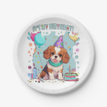 カバリエールキングチャールズパステル私の誕生日