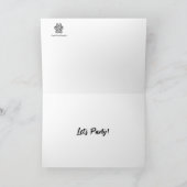 カバリエールキングチャールズパーティーグリーティングカード カード (内部)