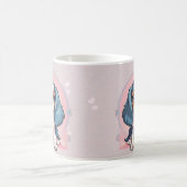 カバリエールキングチャールズピンクパステルユニコーン コーヒーマグカップ (中央)