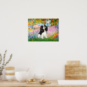 カバリエールキングチャールズ(トライカラー) – ガーデン ポスター (キッチン)