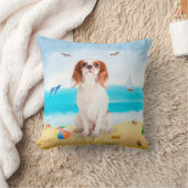 カバリエールキングドッグオンビーチ クッション (ブランケット)