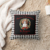 カバリエールシャルズクリスマスギンガムファミリー名 クッション (ブランケット)