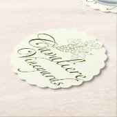 カバリエールヴィンヤードコースター（緑） ペーパーコースター (アングル)