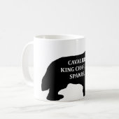 カバリエ・キング・チャールズの名前サイロ コーヒーマグカップ (正面左)