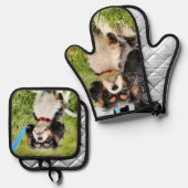 カバリエ 鍋つかみ&鍋敷きセット (正面/裏面)