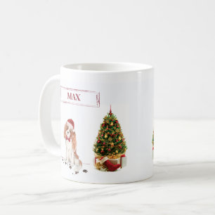 カバリヤキングチャールズスパニエル犬おもしろいクリスマスドッグ コーヒーマグカップ