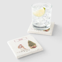 カバリヤキングチャールズスパニエル犬おもしろいクリスマスドッグ