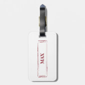 カバリヤキングチャールズスパニエル犬おもしろいクリスマスドッグ ラゲッジタグ (裏面縦)