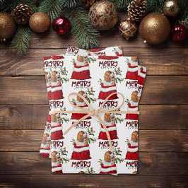 カバリヤキングチャールズスパニエル犬インホリデー抱き枕 ラッピングペーパーシート