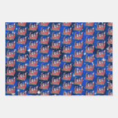 カバリヤキングチャールズスパニエル犬ウィンターホリデイ ラッピングペーパーシート (正面2)