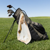 カバリヤキングチャールズスパニエル犬オリジナル絵画ズ ゴルフタオル (グリーン)