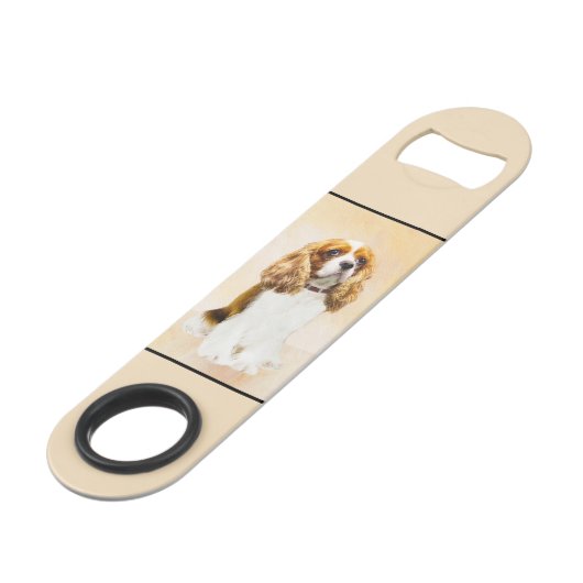 カバリヤキングチャールズスパニエル犬オリジナル絵画ズ スピード栓抜き (裏面アングル)