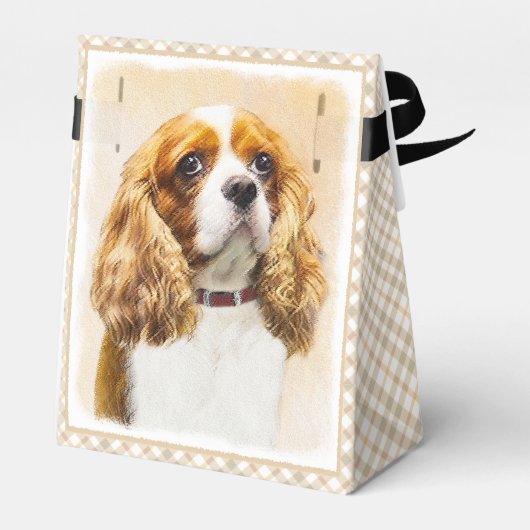 カバリヤキングチャールズスパニエル犬オリジナル絵画ズ フェイバーボックス (裏面サイド)