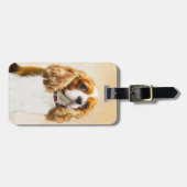 カバリヤキングチャールズスパニエル犬オリジナル絵画ズ ラゲッジタグ (正面横)