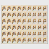 カバリヤキングチャールズスパニエル犬オリジナル絵画ズ ラッピングペーパー (フラット)