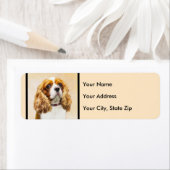 カバリヤキングチャールズスパニエル犬オリジナル絵画ズ ラベル (インサイチュ)