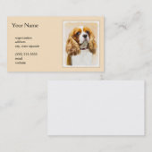 カバリヤキングチャールズスパニエル犬オリジナル絵画ズ 名刺 (正面/裏面)