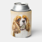 カバリヤキングチャールズスパニエル犬オリジナル絵画ズ 缶クーラー (缶裏面)