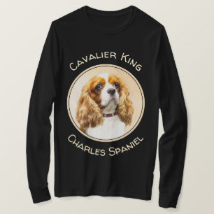カバリヤキングチャールズスパニエル犬オリジナル絵画ズ Tシャツ