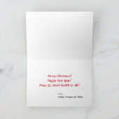 カバリヤキングチャールズスパニエル犬クリスマスカード カード (内部)