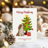 カバリヤキングチャールズスパニエル犬クリスマスカード シーズンカード